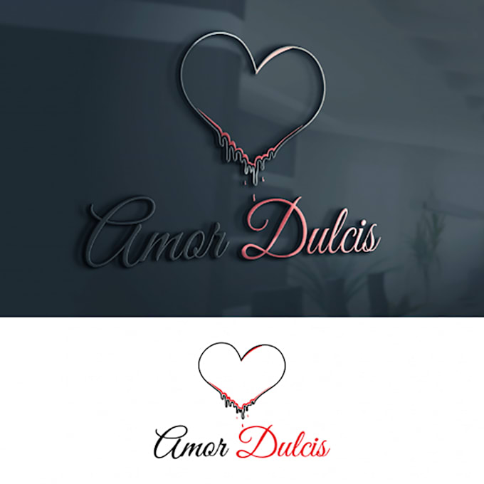 create a modern elegant unique love logo design