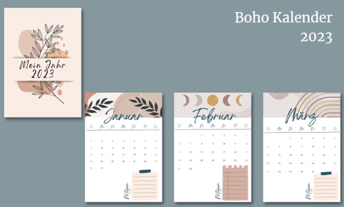 Design your personal calendar 2023 original and creative by Designjule