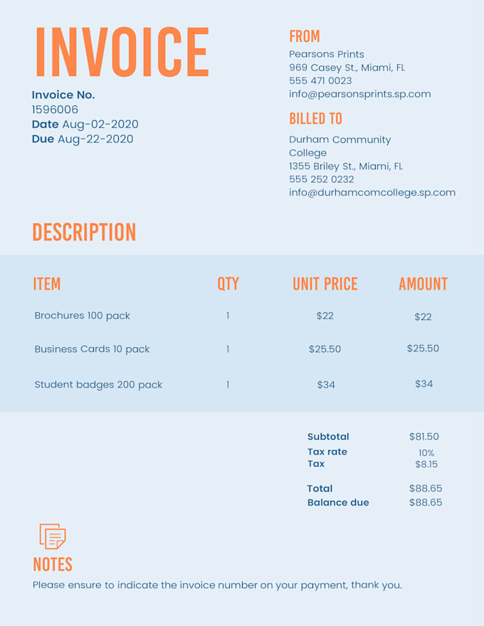 Design xero custom invoice templates by Hafizmaqsood720 Fiverr