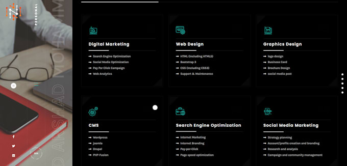 design and develop a responsive modern wordpress website
