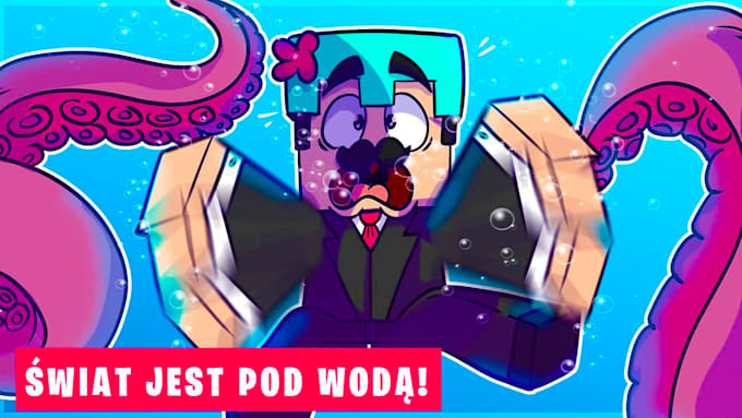 Draw minecraft thumbnail for you by Kar0_0 | Fiverr