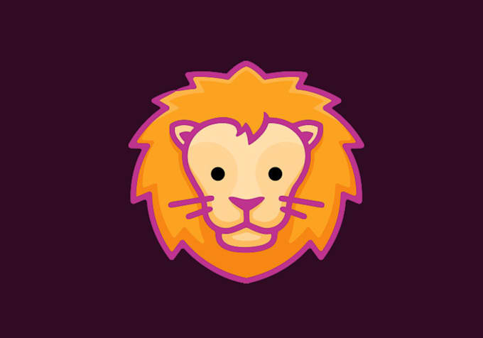 design lion head logo with express delivery