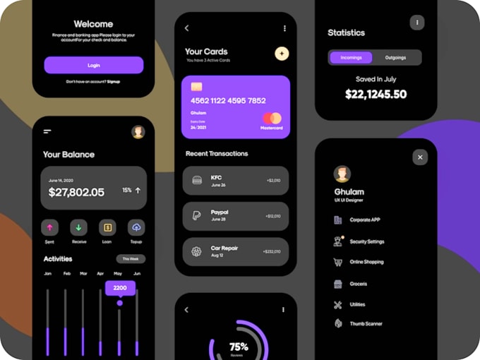 Do ui ux design, website, dashboard, mobile app ui ux design by Work ...