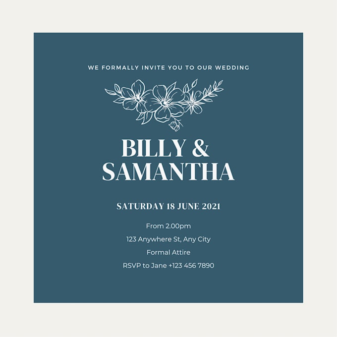 Design a invitation for whatever you need by Wirisdesigns | Fiverr
