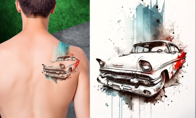 Crea il tuo esclusivo disegno professionale per tatuaggi ad acquerello