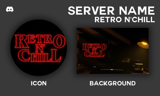 Banner promocional do servidor discord com ícone 3d