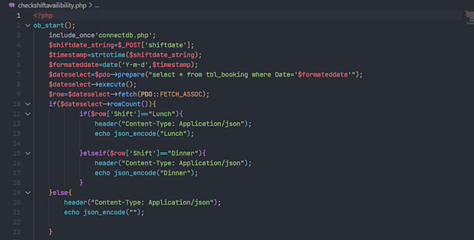 develop your website backend in php
