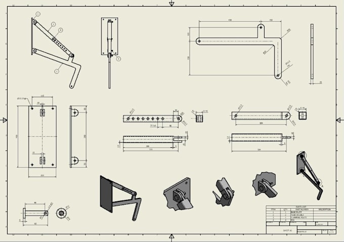 do 2d drawings, 3d cad on solidedge, solidworks, inventor