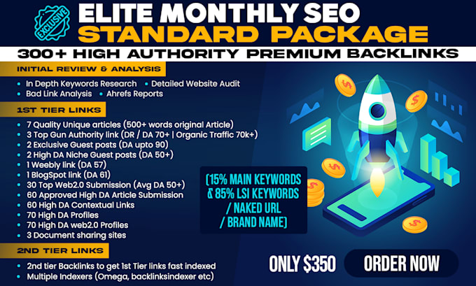 Our agency will do monthly SEO high da backlinks service package with white hat link building - Image 4