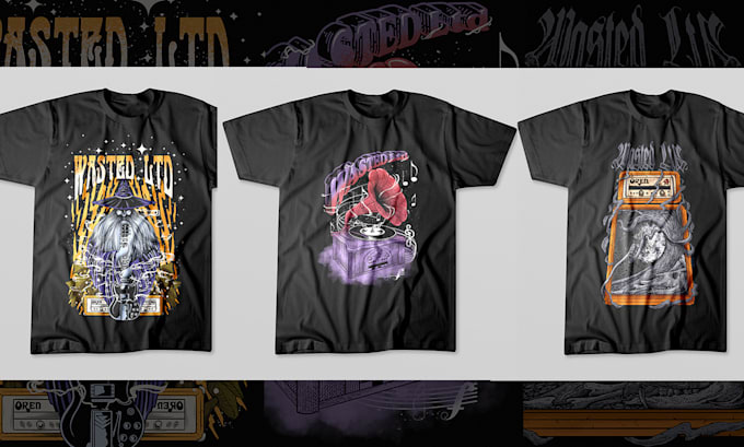 design psychedelic trippy artwork for band merch or poster