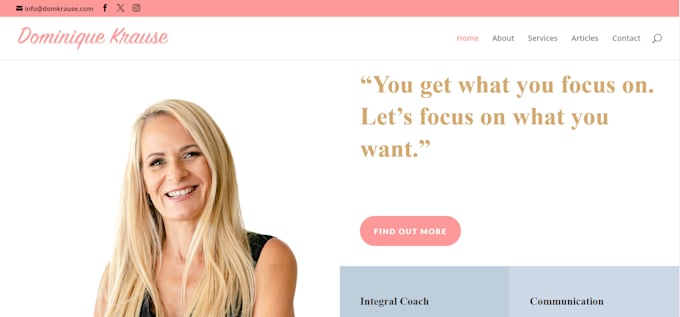 life coaching website, life coach website, online consulting website for coach