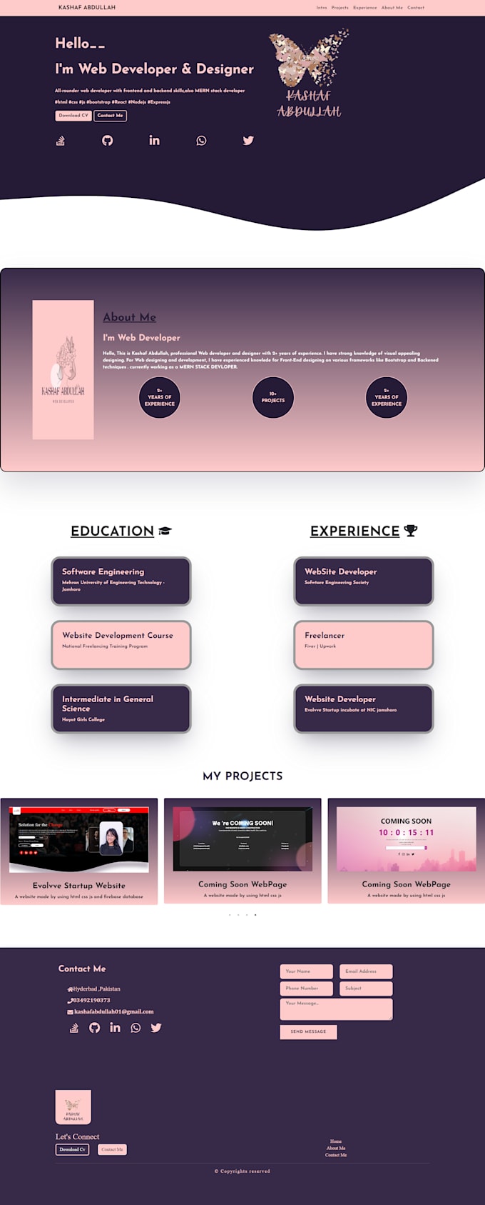 develop mern stack website with database connectivity