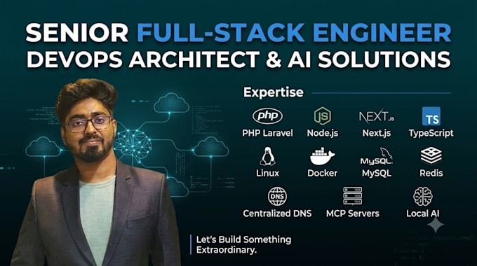 be your senior full stack engineer devops architect and laravel expert