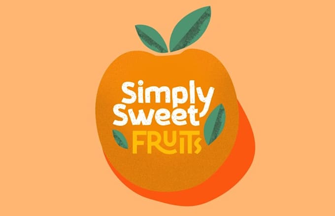 design healthy fruit candy brand logo