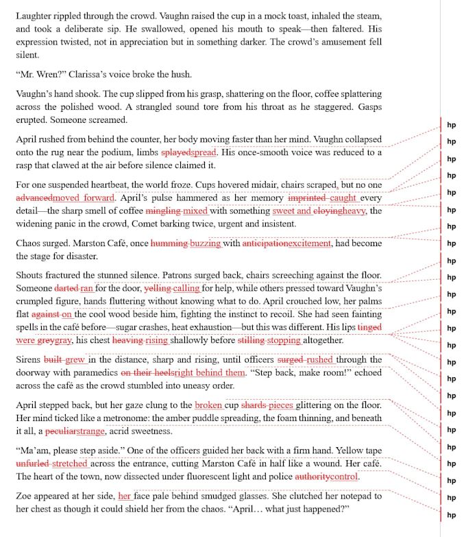 do proofreading, copy editing, and line editing