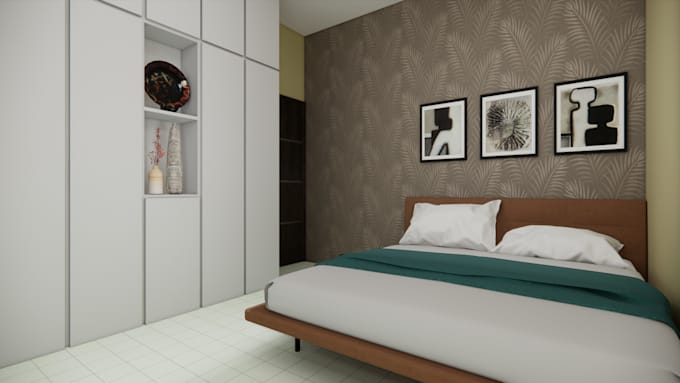 Design, layout and 3d render your bedroom interior by Tanveerfahim01 ...
