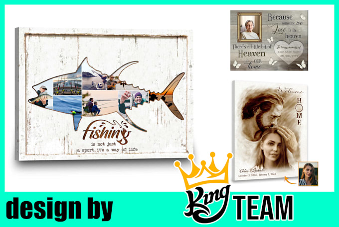 create awesome personalized memorial canvas designs, memorial portrait