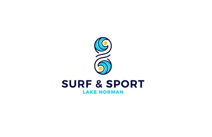 surf sport lake logo design