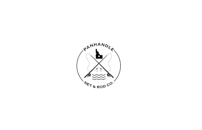 custom fly rods nets logo design
