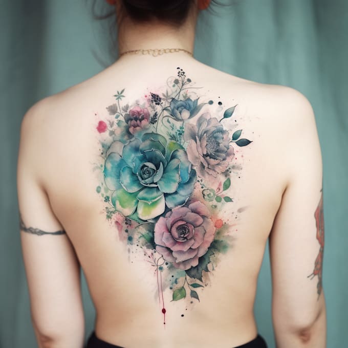 draw a hand drawn custom tattoo design for you