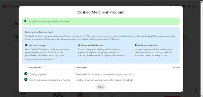 setup pinterest conversion API via google tag manager