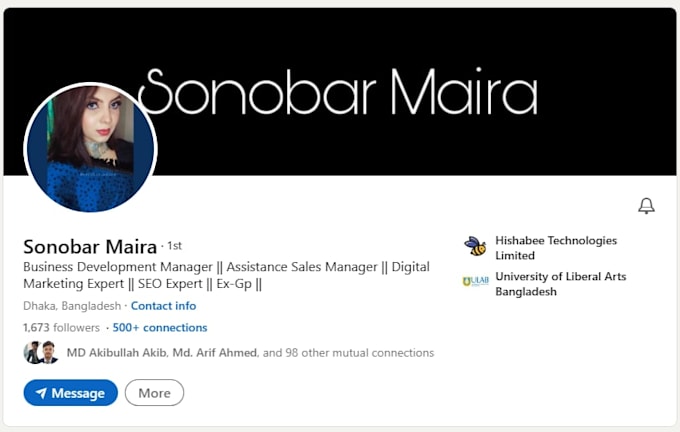 Create, optimize and design your linkedin profile by Fazlecontact | Fiverr