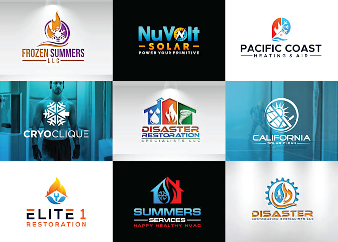 create plumbing heating air hvac electrical solar logo