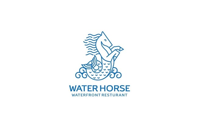 water horse restaurant logo design