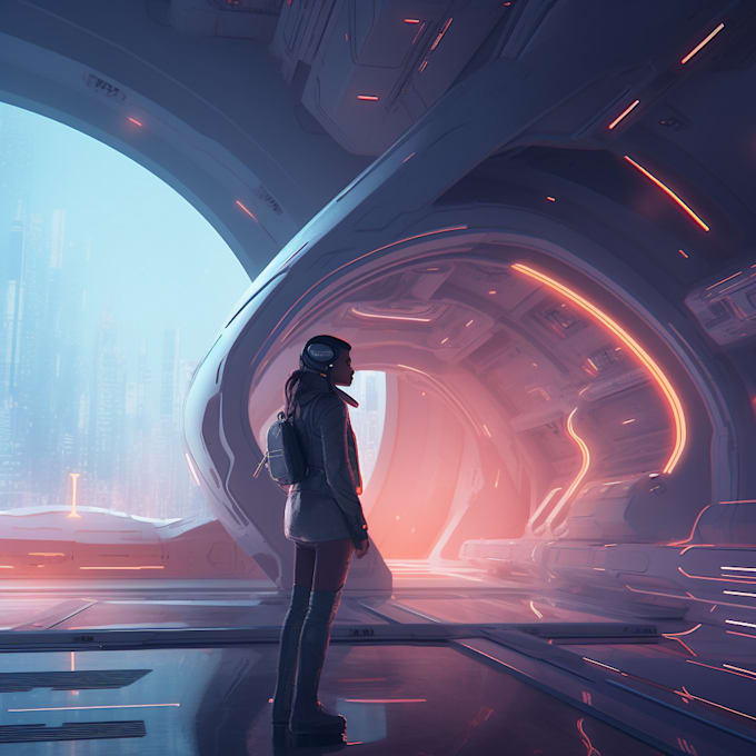 draw  sci fi environment concept art illustration
