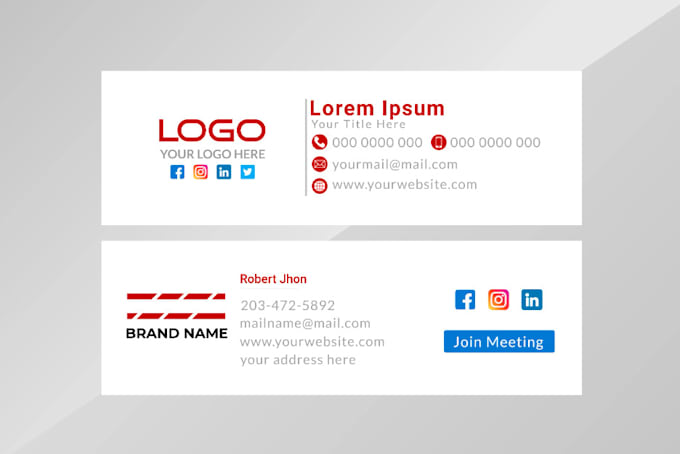 Design html email signature or clickable email signature by ...