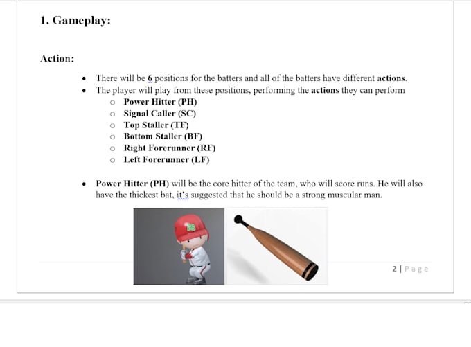 make a unique game design document
