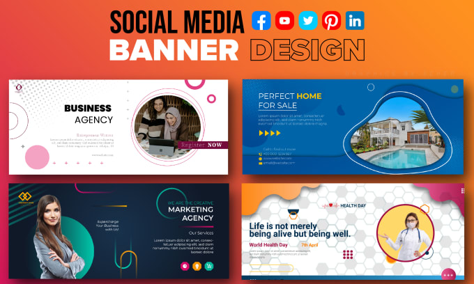Design facebook youtube banner and creative ads by Graphicbyseher | Fiverr