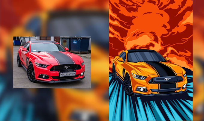 draw your vehicle vector illustration in my style