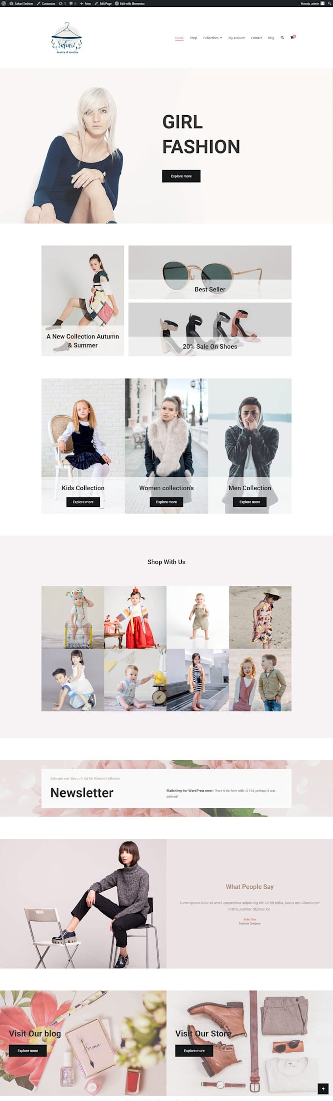 design responsive wordpress landing page using elementor pro