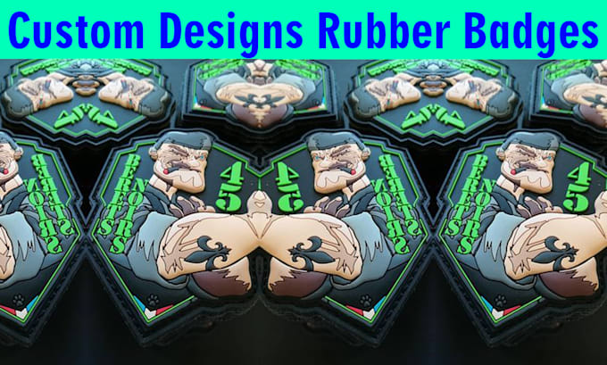 make custom design military pvc rubber logo patches