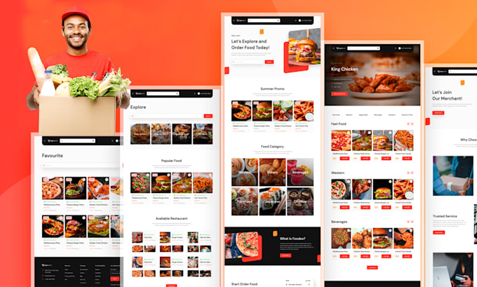 design restaurant website, fast food website, bbq website