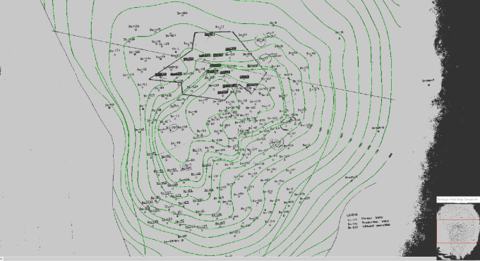 do contour vector digitization in gis and cad formats