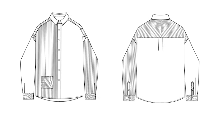 Make flat sketches for your garments by Annapurnasaket Fiverr