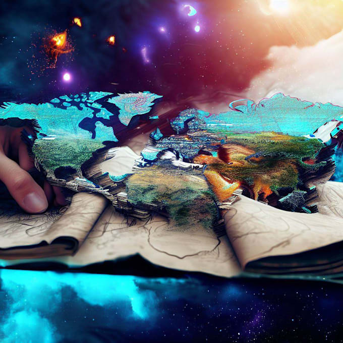 make a design of fantasy world map