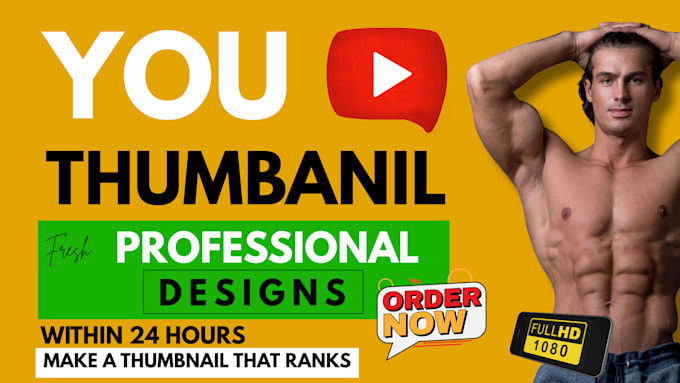 design awesome thumbnail in 24 hours