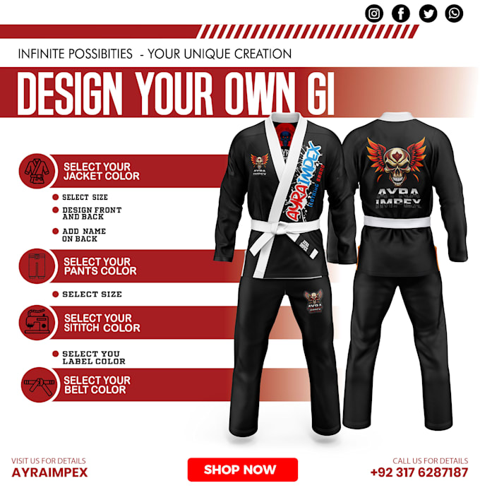 custom bjj gi design unique graphics quality