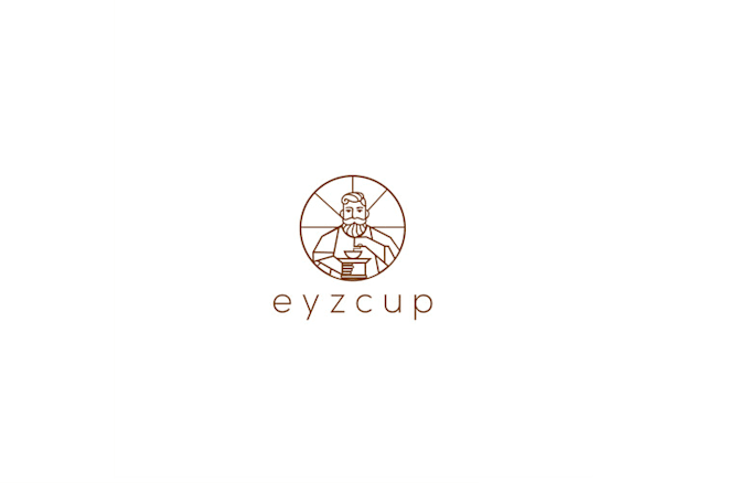 minimalistic flat logo coffee model
