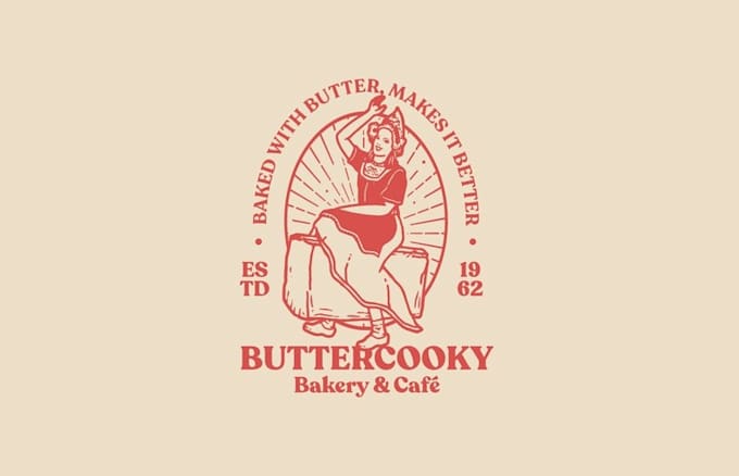 update bakery logo creating vintage