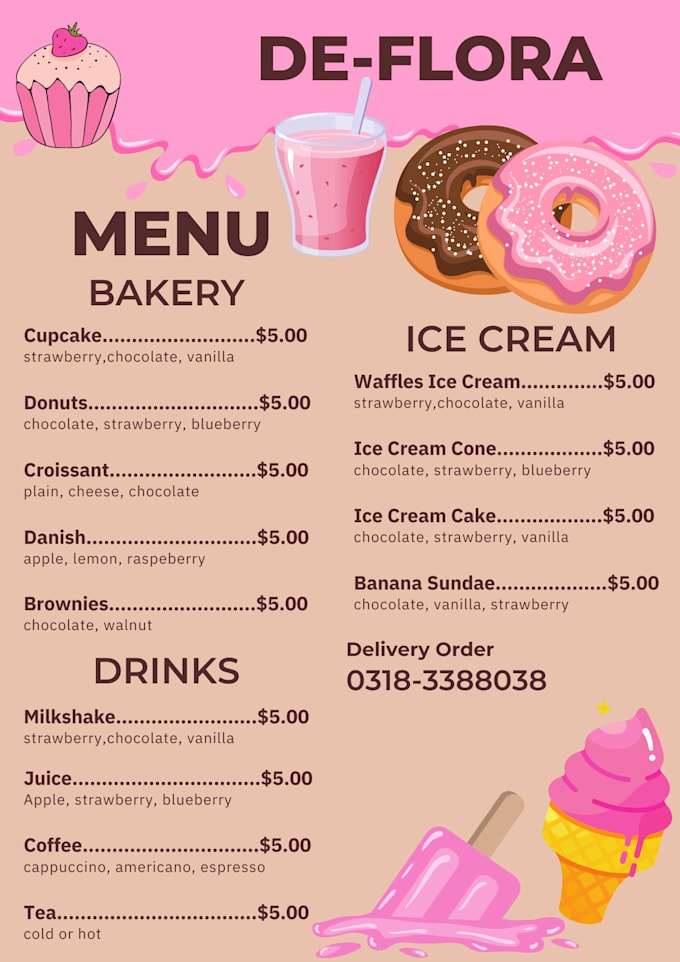 Images Of Ice Cream Sundae Bar Menu Card Design - Infoupdate.org