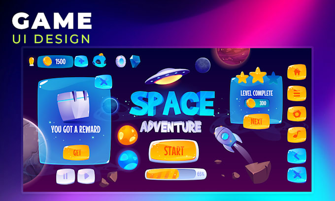 Design modern game ui for pc and mobile by Ella_chicdesign | Fiverr