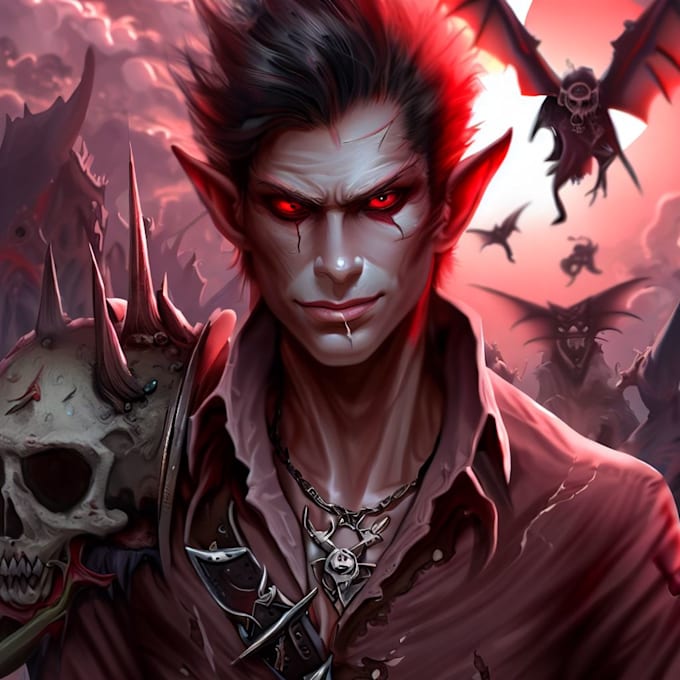 Create a fantasy horror character by Gluteeniom Fiverr