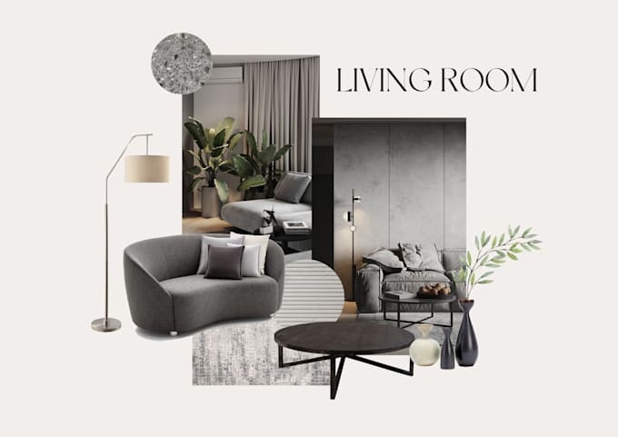 create interior design boards with shopping list