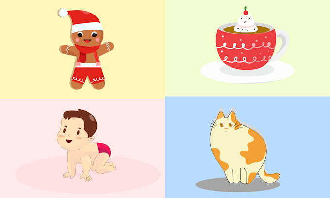 create creative illustration element with unlimited revisions