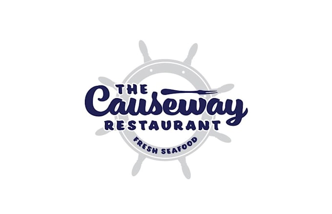 clean refreshed seafood restaurant logo