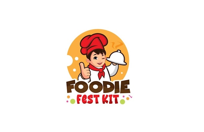 fun curious creative junior foodies chefs logo